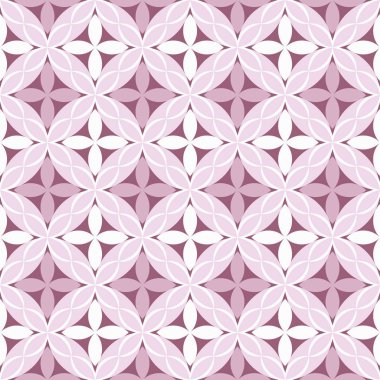 Arapça süsler dayalı soyut çiçek öğeleri ile kesintisiz geometrik desen. Soyut geometrik arka planda pastel mor renk kumaş, tekstil veya duvar kağıdı tasarımı