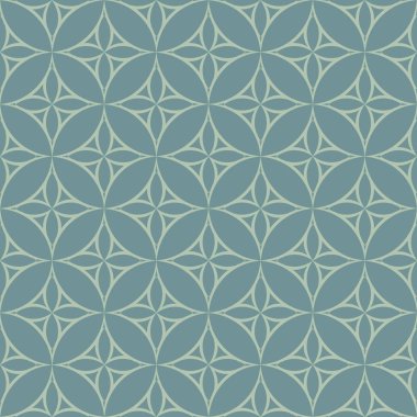 Arapça süsler dayalı soyut çiçek öğeleri ile kesintisiz geometrik desen. Geometrik damalı arka plan mavi-gri renk kumaş, tekstil veya duvar kağıdı tasarımı