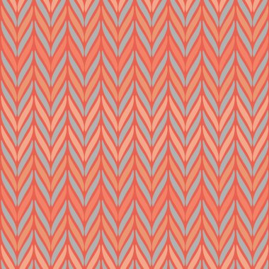 Pembe ve gri renklerde soyut geometrik öğelerle sorunsuz vektör chevron desen. Kumaş, tekstil veya duvar kağıdı tasarımı için dokulu arka plan