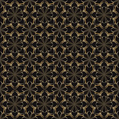 Üzerinde Arapça geometrik ornamen dayalı kesintisiz vektör çiçek desenli