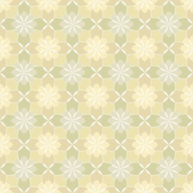 Üzerinde Arapça geometrik ornamen dayalı kesintisiz vektör çiçek desenli