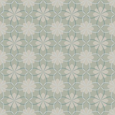 Üzerinde Arapça geometrik ornamen dayalı kesintisiz vektör çiçek desenli