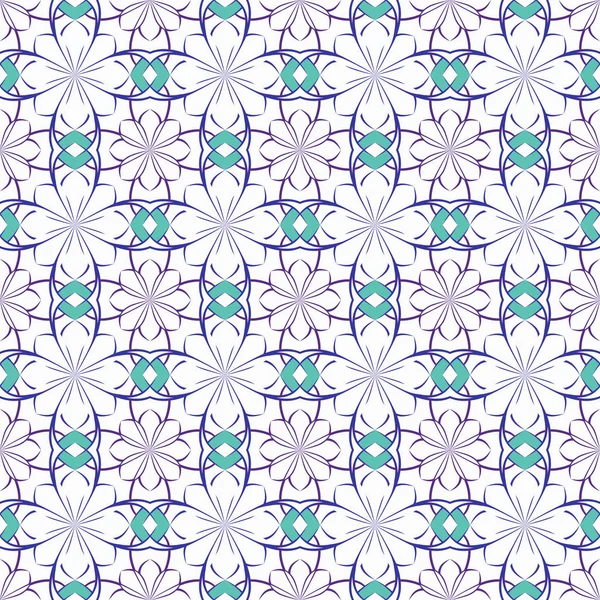 Motif floral vectoriel sans couture basé sur des ornements géométriques arabes — Image vectorielle