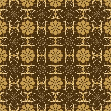 Üzerinde Arapça geometrik ornamen dayalı kesintisiz vektör çiçek desenli