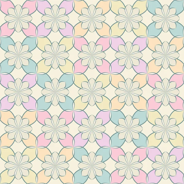 Padrão floral vetor sem costura com base em ornamen geométrico árabe —  Vetores de Stock