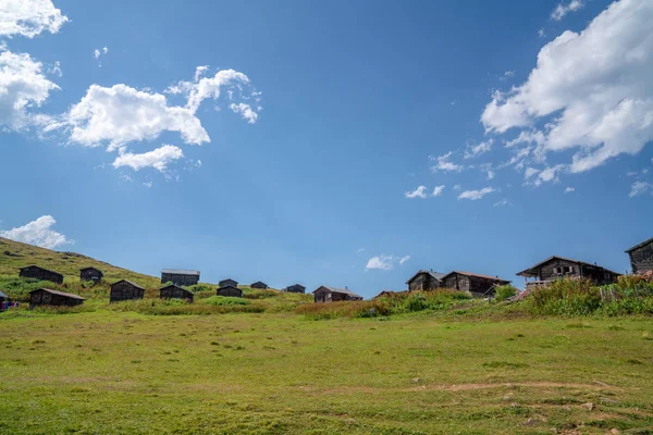 Wooden old bungalow house in nature. Rize, Turkey.