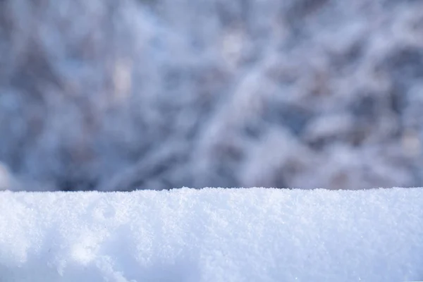 Weihnachten Winter Hintergrund Mit Schnee Und Verschwommenem Bokeh — Stockfoto