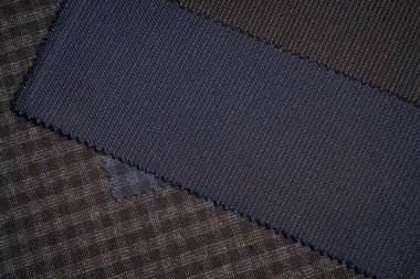 İç tasarım, malzeme seçimi için örnek kumaş kapatın.