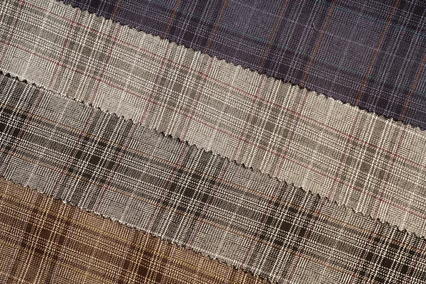 Tartan xadrez tecido de algodão natural. Textura telhas sem costura para o fundo — Fotografia de Stock