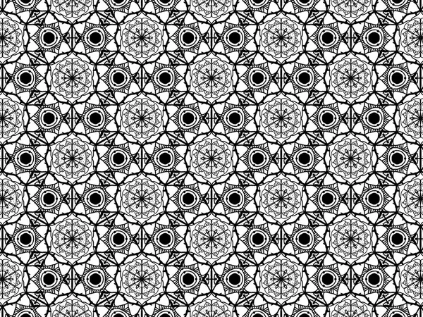 Seamless pattern lace for fabric, white and black color.Illustration — Stock Photo, Image
