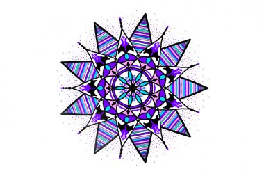 Kumaş için daire desen dantel, Renkli İllüstrasyon kavramı.