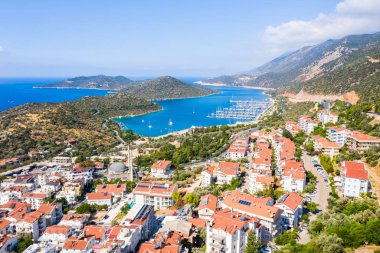 Antalya'nın güzel kaş kasabasının havadan görünümü