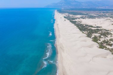 Antalya'da el değmemiş Patara Plajı'nın havadan görünümü