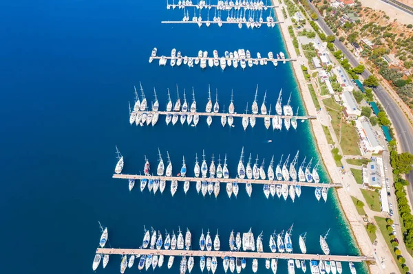 Luftaufnahme Von Yachten Der Marina — Stockfoto