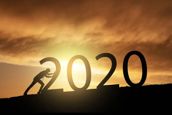 2020 nytt år börjar med nytt hopp och mål — Stockfoto