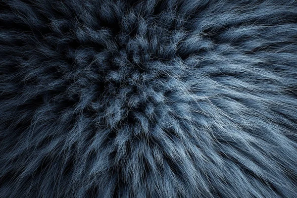 3D渲染毛绒绒地毯的背景纹理，与柔软迷人的黑色，灰色和毛绒绒紧密相连. — 图库照片