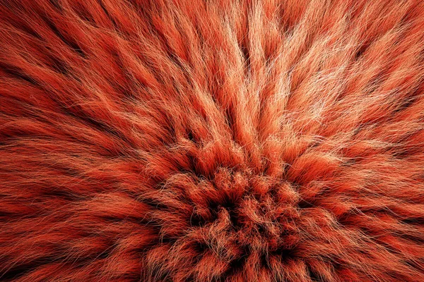 3D渲染毛绒绒地毯的背景纹理，与柔软迷人的橙色棕色和绒毛紧密相连. — 图库照片