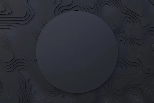 Modern hullámos fekete háttér textúra. Ismétlődő és kör alakú geometriai formák. Absztrakt 3D tervezés. — Stock Fotó