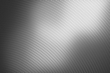 Arka plan için 3B rulo ve bükülmüş metal levha dekoru çizimi.