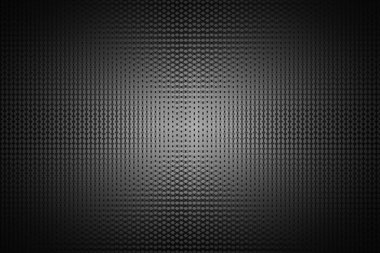 Koyu simetrik ve geometrik soyut şekillerin dokulu arkaplan üzerindeki üç boyutlu görüntüsü.