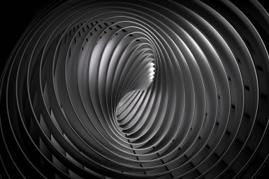 3 boyutlu simetrik ve geometrik çizgiler soyut arkaplan, renkli gradyanlar çizgili şekiller.