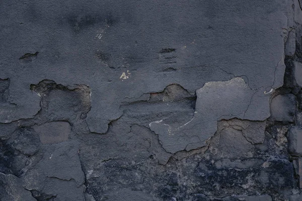 오래된 검은 벽입니다. 벽돌 배경입니다. Grunge. — 스톡 사진