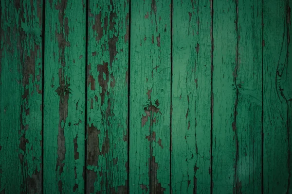 Zielona tekstura drewna z szerokich suchych desek zielone tło ze starego drewna — Zdjęcie stockowe
