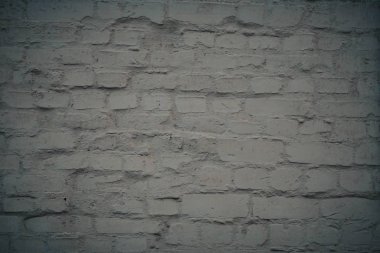 Kırsal odada beyaz tuğla duvar arkaplanı.