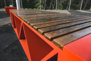 spor alanında modern portakal dükkanı