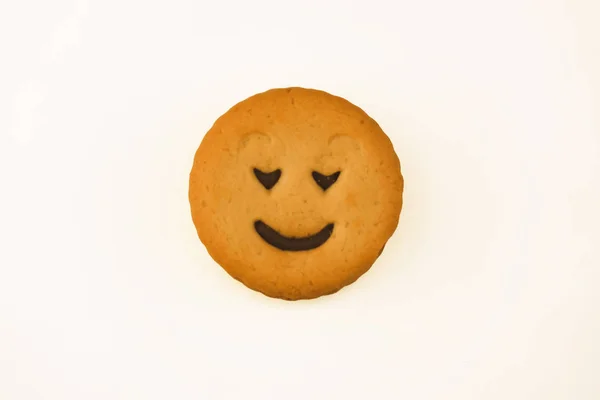Chutné sušenky s různými emocemi na izolovaném pozadí — Stock fotografie