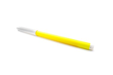 turuncu marker beyaz arka plan üzerinde izole. sanat kavramı.