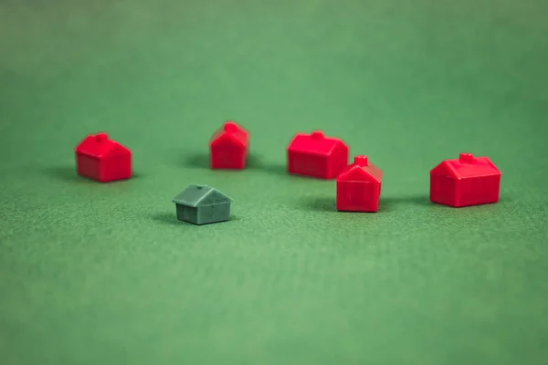 Muchas casas, rojas y verdes —  Fotos de Stock