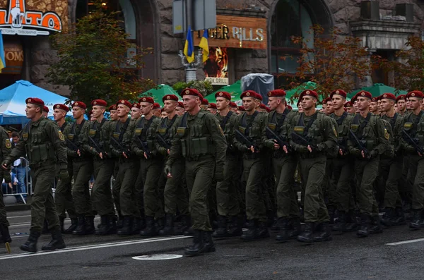 Parada Kiev Dia Independência Ucrânia Dia Agosto 2016 — Fotografia de Stock