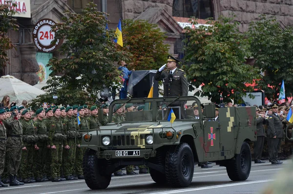 Parada Kiev Dia Independência Ucrânia Dia Agosto 2016 — Fotografia de Stock