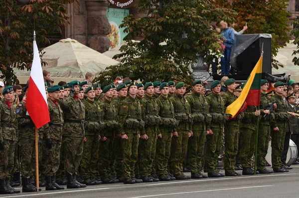 Parada Kiev Dia Independência Ucrânia Dia Agosto 2016 — Fotografia de Stock