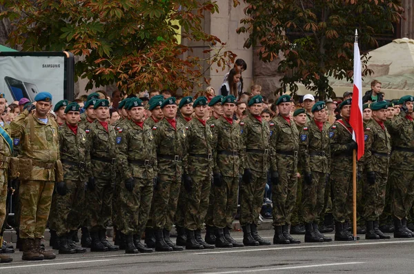 Parada Kiev Dia Independência Ucrânia Dia Agosto 2016 — Fotografia de Stock