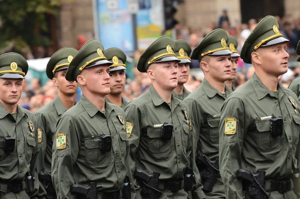 Parada Kiev Dia Independência Ucrânia Dia Agosto 2016 — Fotografia de Stock