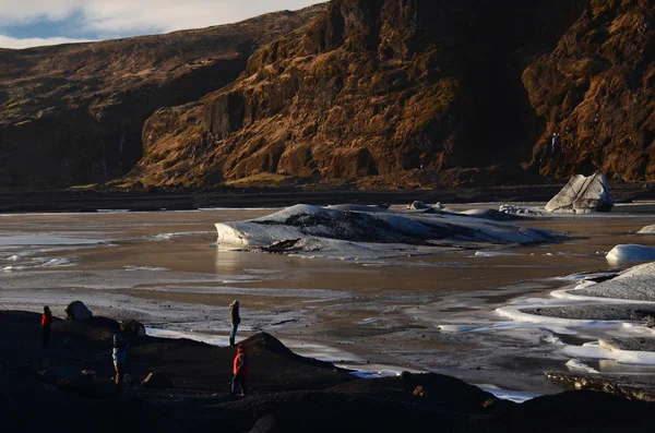 Enorma Vita Glaciären Bakgrunden Bergen Island — Stockfoto