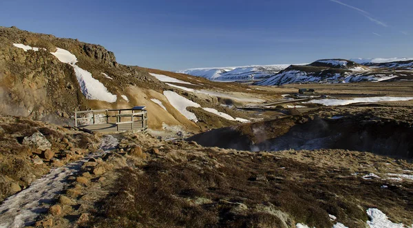 Islândia Uma Terra Gelo Fogo Área Geotérmica Kerlingarfjoll Pode Ver — Fotografia de Stock