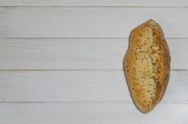 Kopyalama alanı en iyi manzaralı beyaz arka plan üzerinde net ile somun ekmek