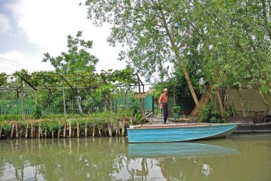 Turistik şehir Vilkovo su üzerinde bir şehirdir. Tuna Nehri kıyısında Şehir
