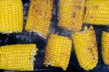 Barbekü Izgara kavrulmuş tatlı mısır