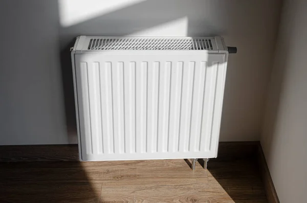 White Metal Radiator Heat House Apartment Office — Stock Photo, Image