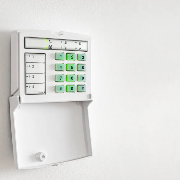 Panel Control Electrónico Del Apartamento Sistema Alarma Seguridad Oficina Con — Foto de Stock