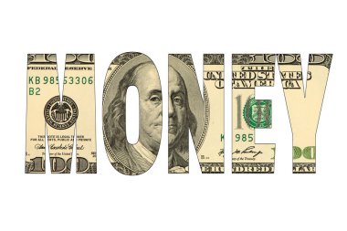 Amerikan Doları arka plan ile para