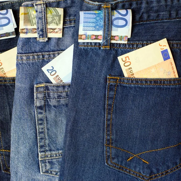 Eurosedel Jeans Ficka — Stockfoto