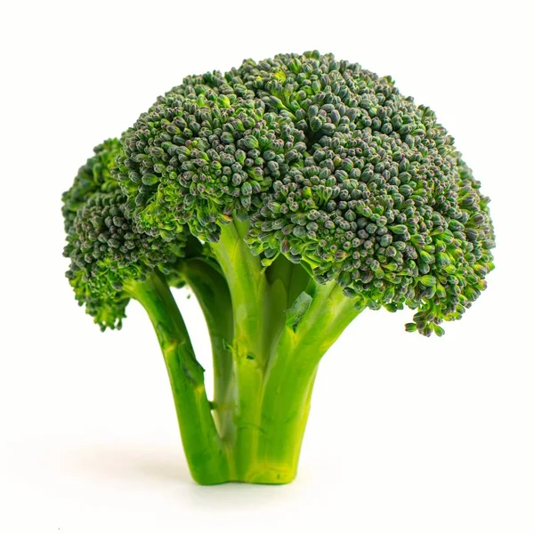 Broccoli Freschi Verdi Isolati Fondo Bianco — Foto Stock