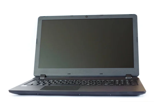 Laptop Mit Leerem Bildschirm Auf Isoliertem Hintergrund — Stockfoto