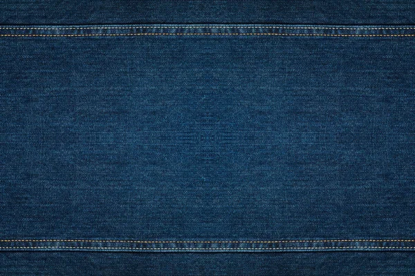 Blue Jeans Cloth With Seam. Background Texture — Stock Photo, Image