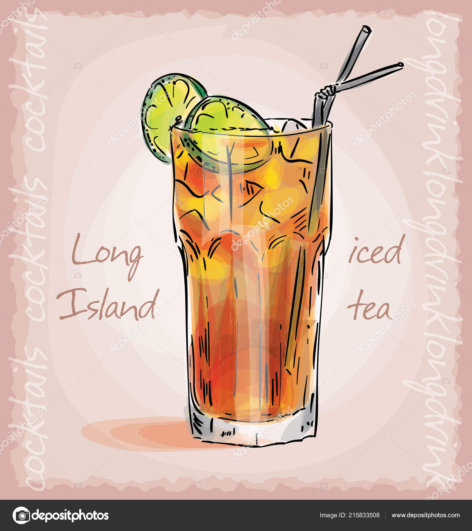 아일랜드 아이스 칵테일의 스케치 스톡 벡터 - ©aly_ko 215833508